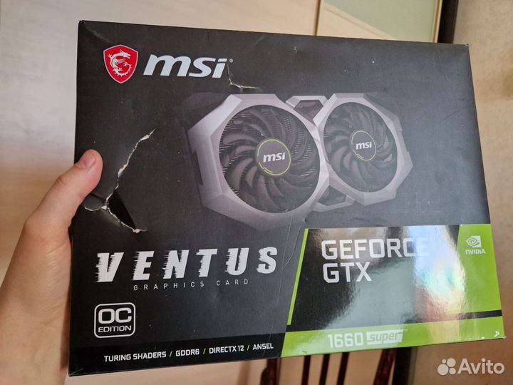Видеокарта MSI gtx 1660 super 6gb