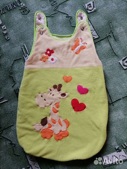 Плед детский плюшевый, конверт в подарок