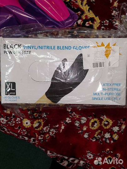Перчатки нитриловые черные