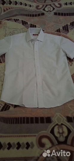 Рубашка для мальчика 14-15 лет с коротким рукавом