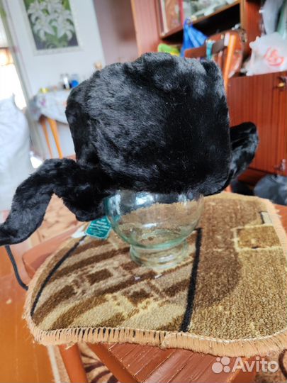 Шапка ушанка мужская кролик