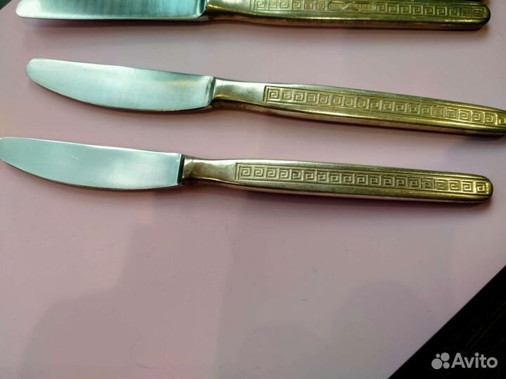 Набор столовых ножей мельхиор СССР