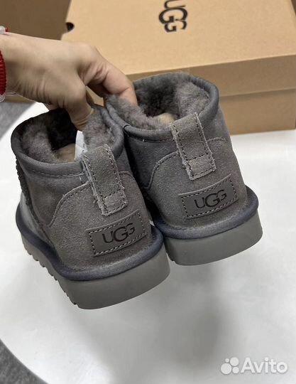 Угги Ugg Classic Ultra Mini Серые Оригинал