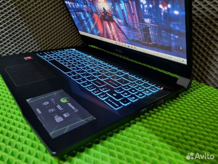 Ноутбук MSI Игровой Ryzen 5 5600/RX 6600 8Gb