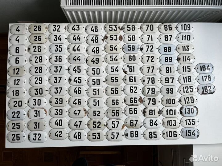 Квартирные номерки Москва СССР Эмаль