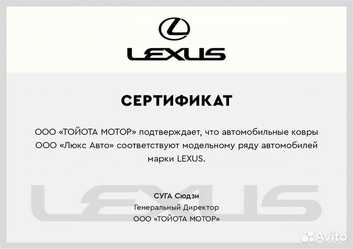 3D Коврики Lexus ES 350, 300, 300h, 250 7 6 Экокож