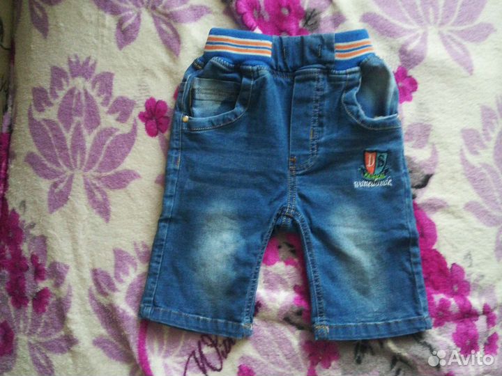 Бриджи детские джинсовые