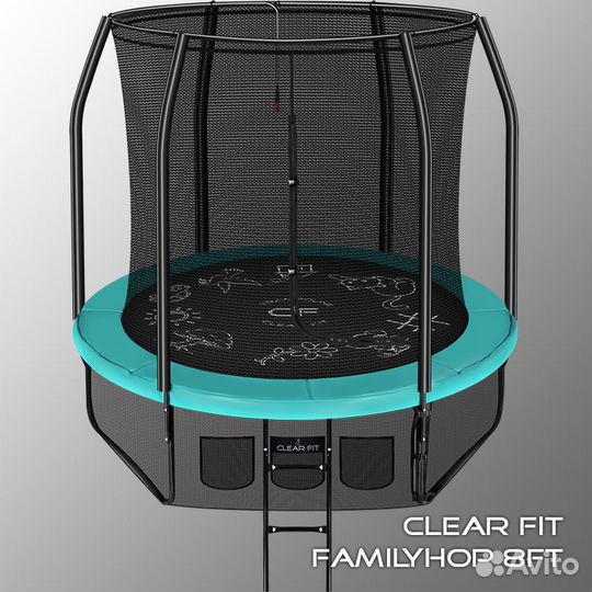 Батут Clear Fit FamilyHop 8Ft