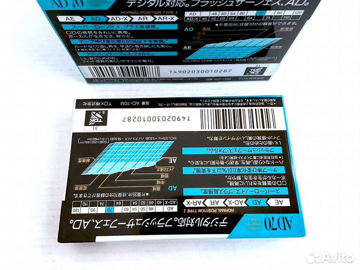 Аудиокассета кассета TDK AD 70 - 1990 г