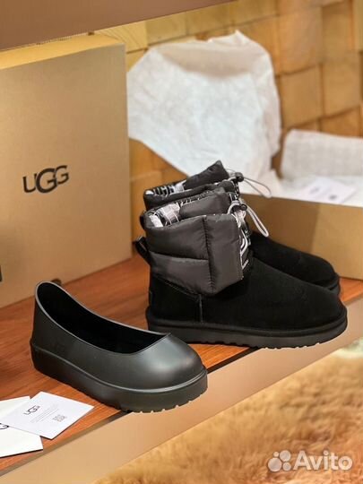 Угги дутики мужские UGG чёрные