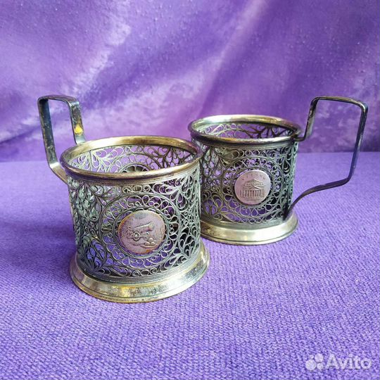 Подстаканники СССР скань