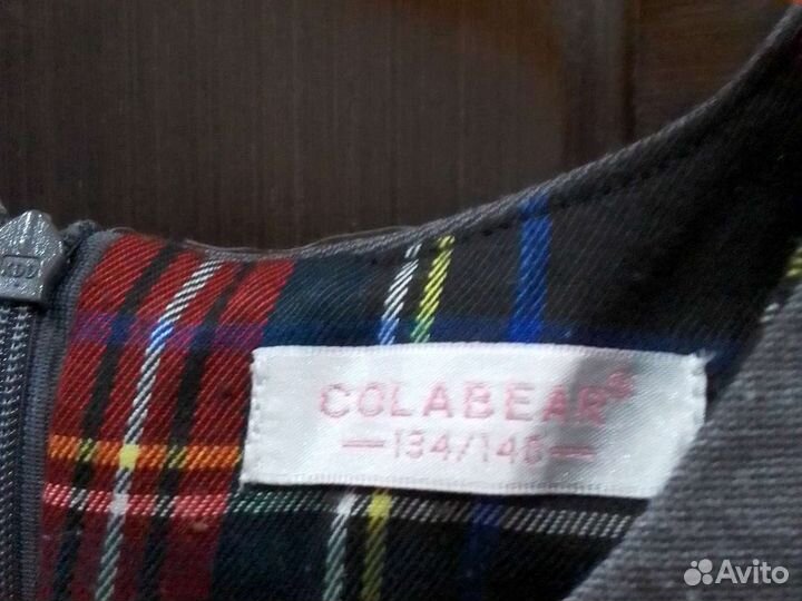 Школьный сарафан 134 140 серый