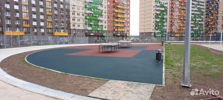 Резиновое покрытие для детских площадок