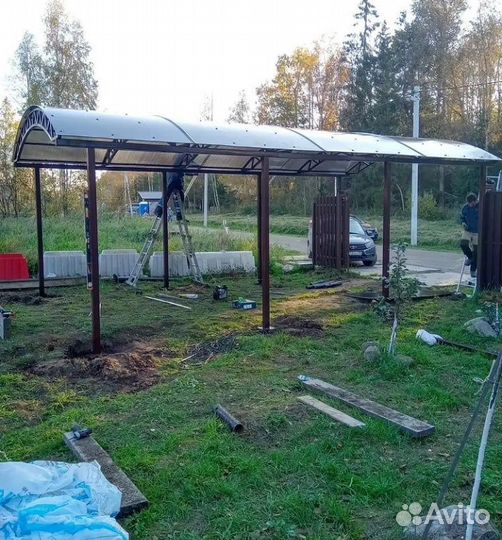 Навесы для автомобиля. Автонавес. Козырьки навесы