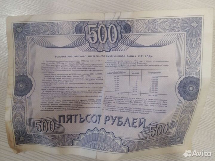 Купюра 500 рублей