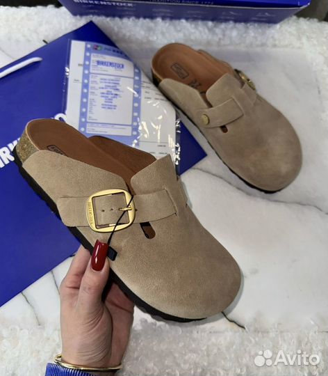 Birkenstock сабо женские натуральная замша