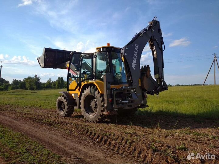 Услуги экскаватора погрузчика Mecalac