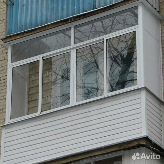 Остекление раздвижное с обшивкой