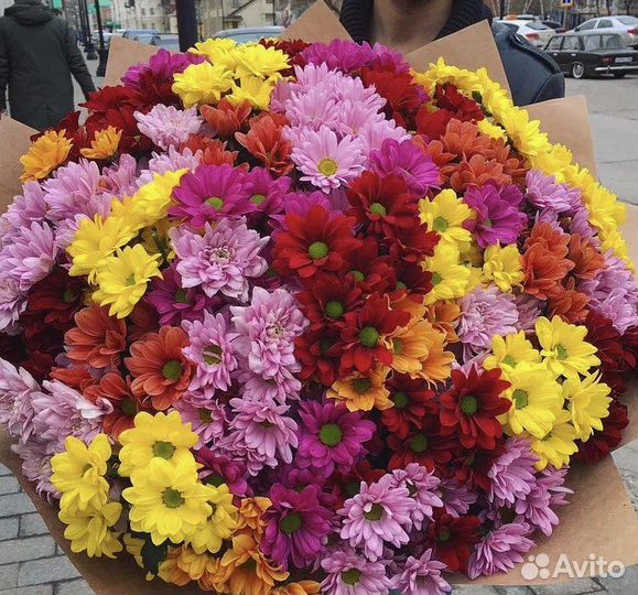 Букет кустовых хризантем