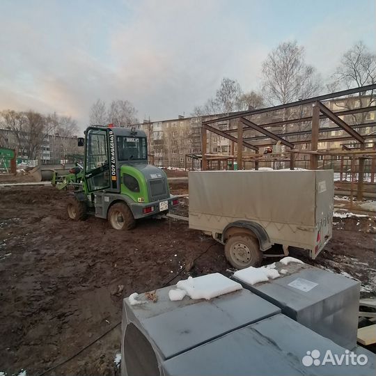 Услуги минипогрузчика фронтальный, уборка снега