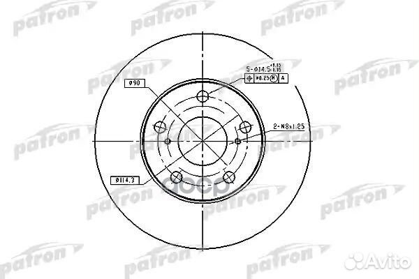 Диск тормозной PBD1431 patron