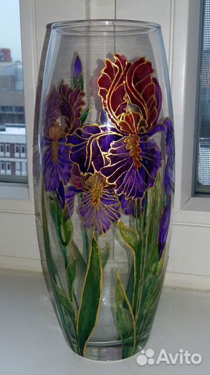 Ваза ручная роспись 26 см