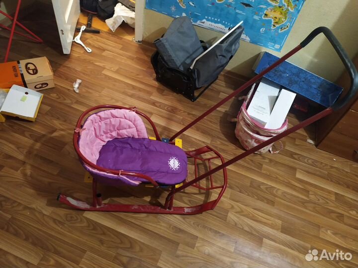 Детские санки коляска