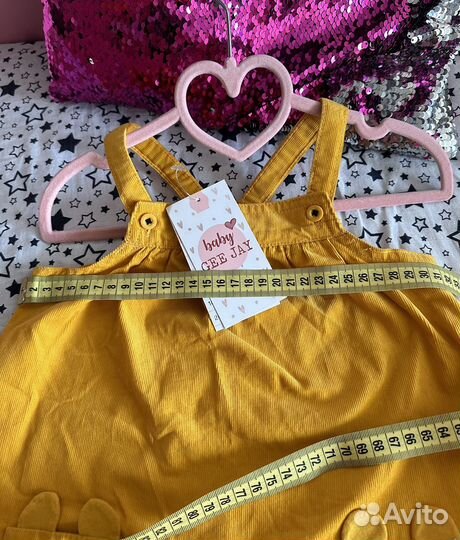 Новый вельветовый сарафан gee gey Глария Джинс 98р