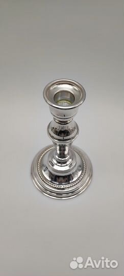 Подсвечник винтажный серебрение высота 19 см, нач