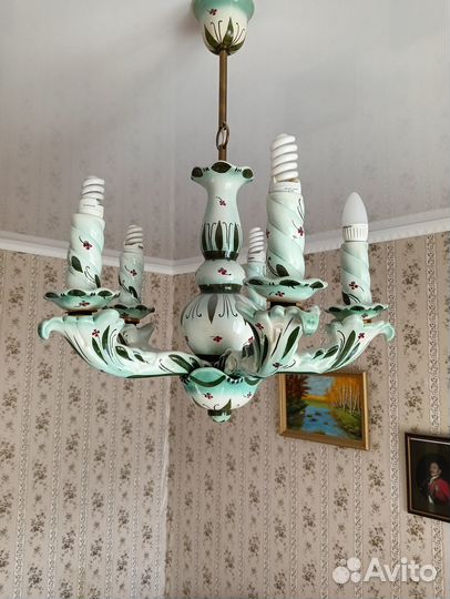 Люстра керамическая индивидуальный заказ 1980 г