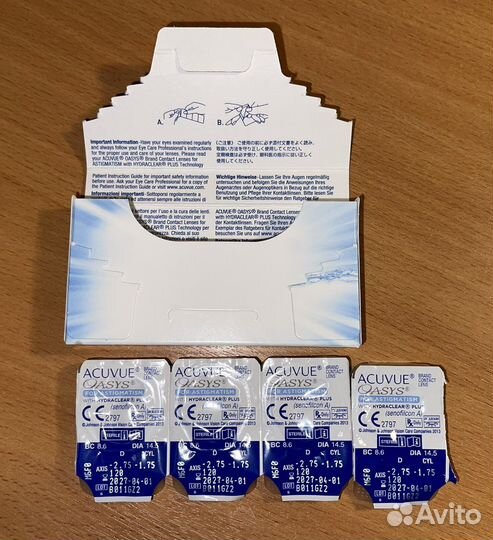 Динзы контактные Acuvue Oasys for Astigmatism