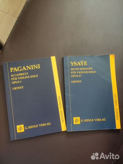 Ноты Каприсы Паганини и Сонаты Изаи уртекст