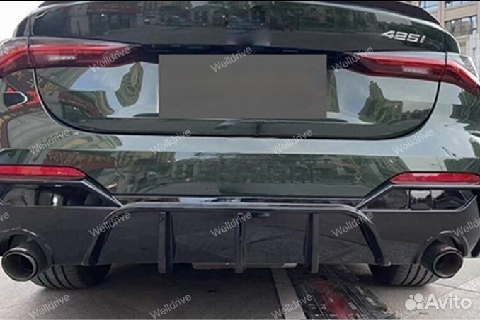 Диффузор BMW 4 G26 со стоп-сигналом черный тюнинг