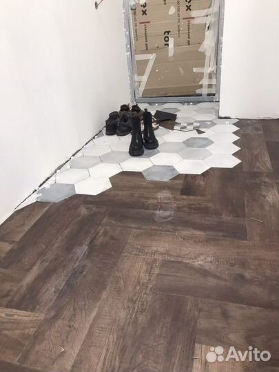 Укладка ламината, плитки пвх, линолеума