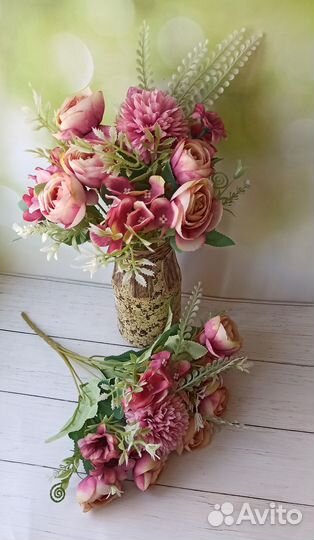 Искусственные цветы букет микс