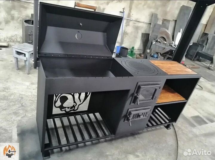 Мангал с крышей 4в1