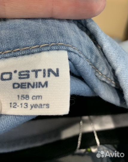 Джинсовая рубашка ostin 158