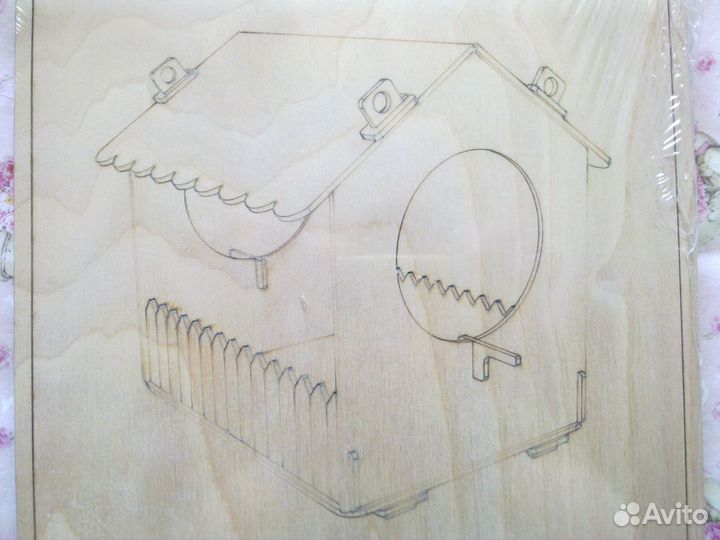 Кормушка для птиц, сборная модель, деревянная, кон