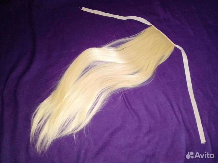 Волосы для наращивания 60 см блонд