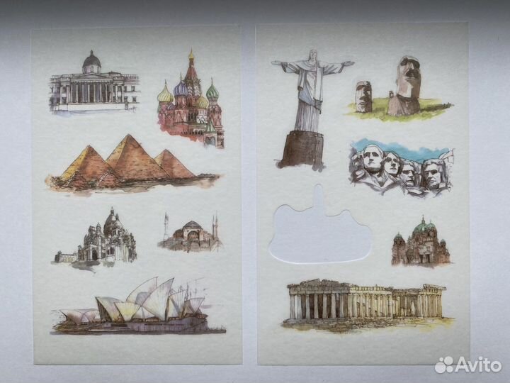 Наклейки для творчества: кактусы, лето, осень