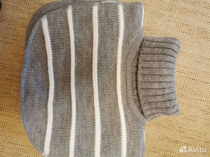 Комплект шапка, манишка и варежки для мальчика