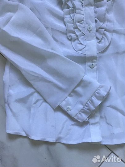 Блузка для девочки школьная Белая новая