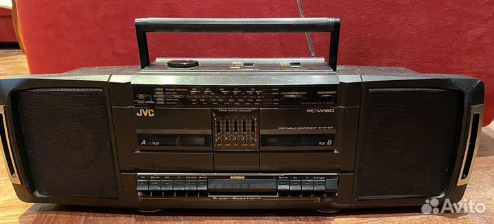 Винтажная двухкассетная магнитола JVC PC-W150