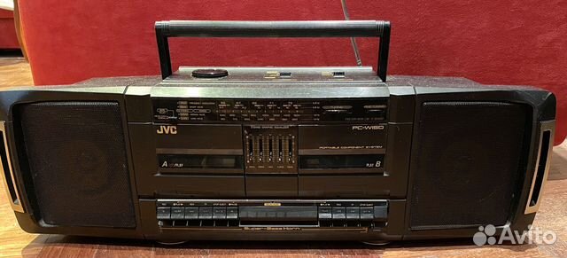 Винтажная двухкассетная магнитола JVC PC-W150