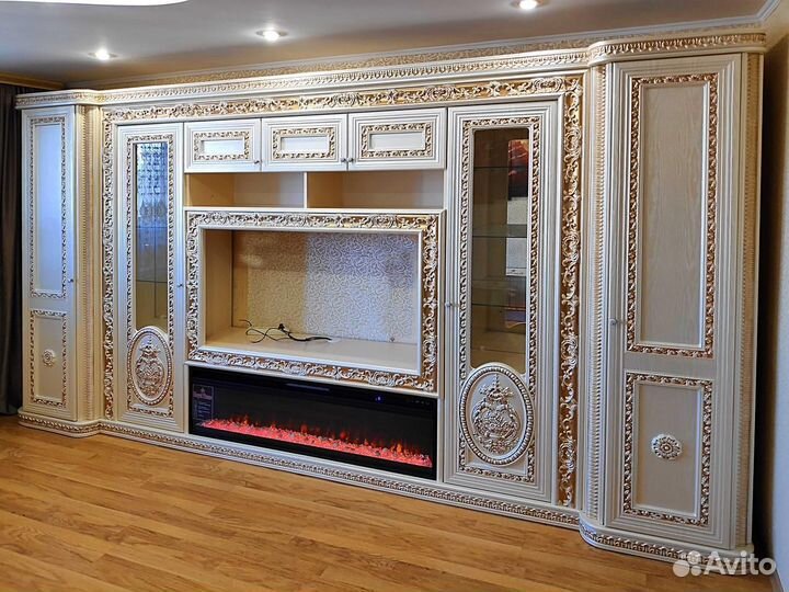 Мебель для гостиной с камином