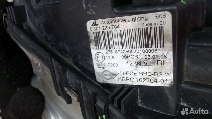 Фара (передняя) Mini Cooper (R56), 2008