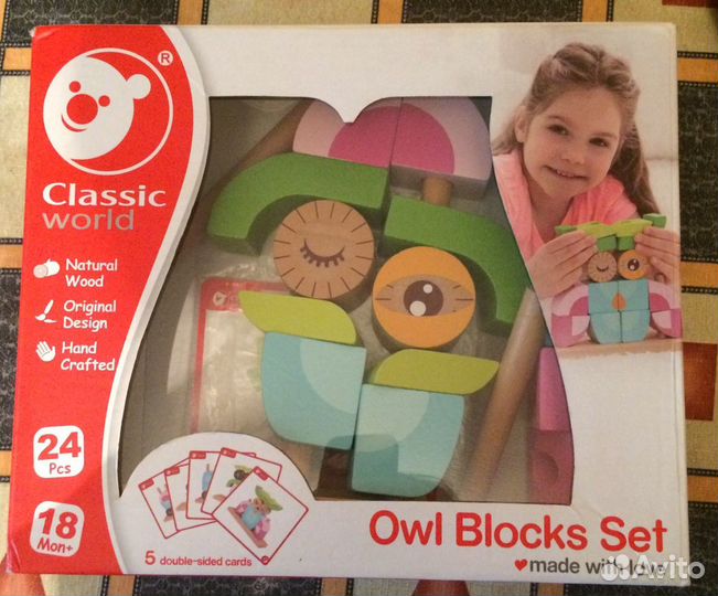 Развивающая игра пирамида Сова
