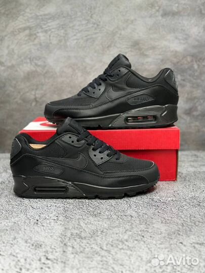 Кроссовки Nike Air Max 90 черные арт:353