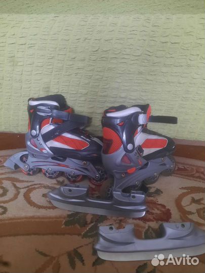 Ролики - коньки 2в1 (размер: 34-37)