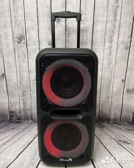 Колонки eltronic 2 микрофона 300 вт